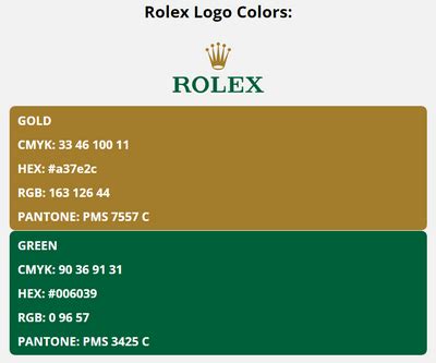 rolex logo color|rolex logo color chart.